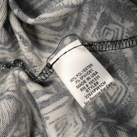 Charlotte Russe Maxi Skirt Black White Geometric Aztec Print Side Slit Juniors L - Picture 7 of 9